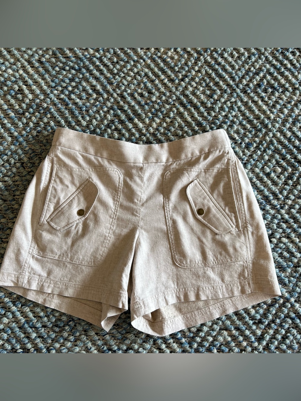 Banana Republic Beige Linen-Blend Pocket Shorts